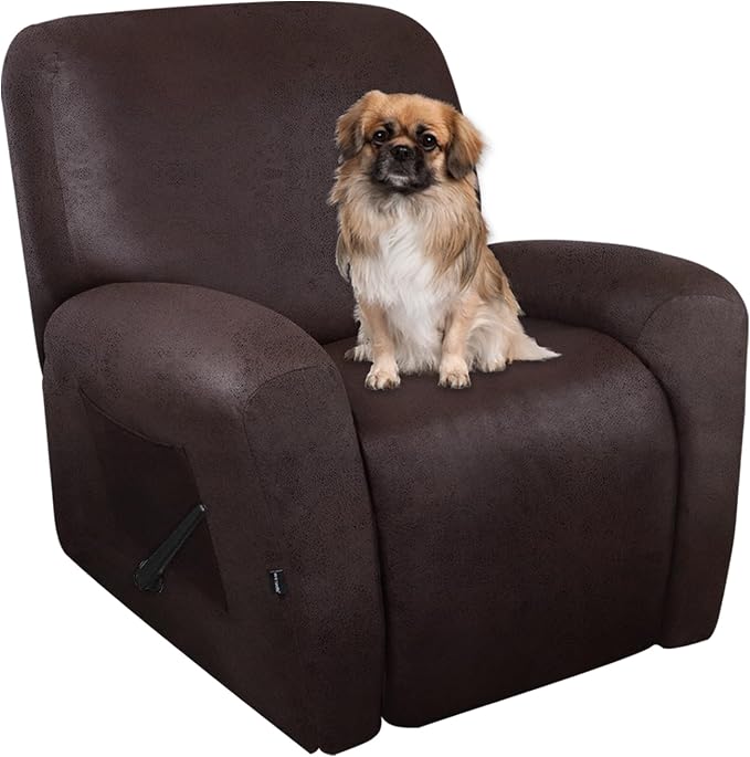 ANARACHON Leather Look Recliner Chair Covers Stay in Place 4-Piece Recliner by ANARACHON