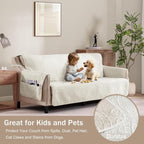 Soft Quilted Couch Cover with Pockets - Image 8