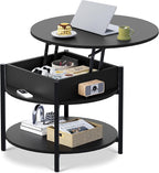 WLIVE Round Lift Top Coffee Table by WLIVE