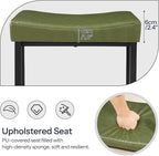 HOOBRO Bar Stools, Counter Height Stools, Saddle Barstools - Image 9