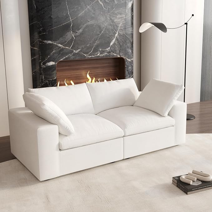 Cloud Modular Sectional Sofa Couch, 80.3" Convertible Couches Loveseat - Image 3