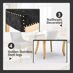 Upholstered Dining Chairs Set of 4, Modern Fabric Side Chairs - Image 6