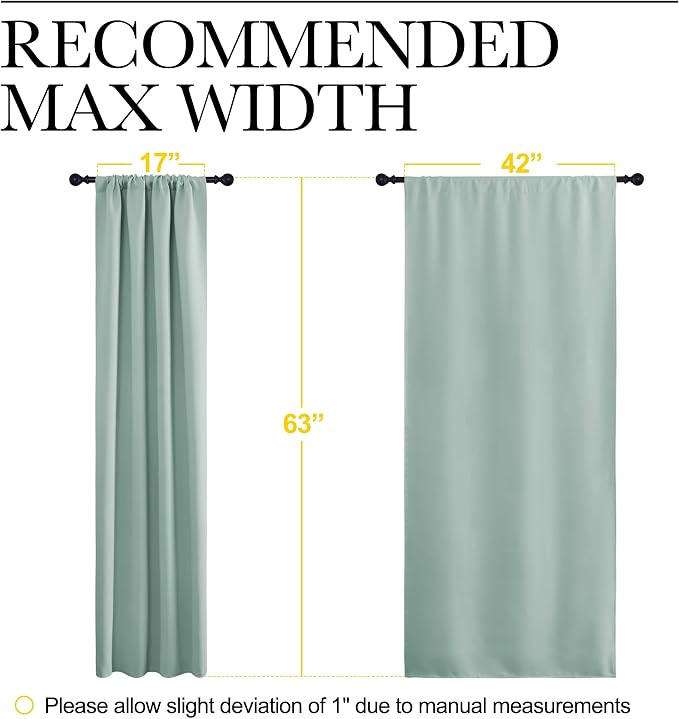 NICETOWN Curtains for Living Room 2 Panels, Rod Pocket Thermal Drapes for - Image 5
