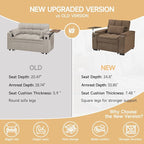 oaaktu Large Size Convertible Sleeper Chair Futon Sofa Bed, Comfortable Thick - Image 7