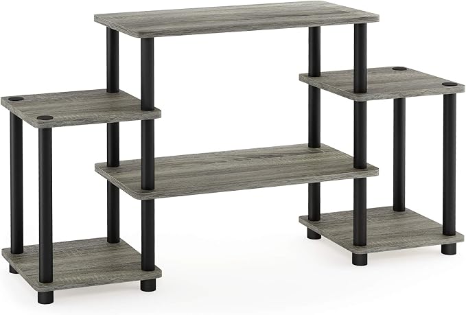 Furinno Turn-N-Tube No Tools Entertainment Center, Round Square Corner - Image 6