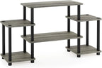 Furinno Turn-N-Tube No Tools Entertainment Center, Round Square Corner - Image 6