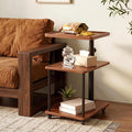 Swivel Side Table with Tray for Small Spaces, Adjustable Height End Table for by Bingyouth