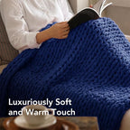 L'AGRATY Chunky Knit Throw Blanket - Image 4