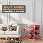 SpaceAid 3 Tier Rotating Shoe Rack Tower, Spinning Shoe Display Lazy Susan - Image 3