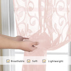 Furman Blush Sheer Curtains 63 inch Length - Image 5