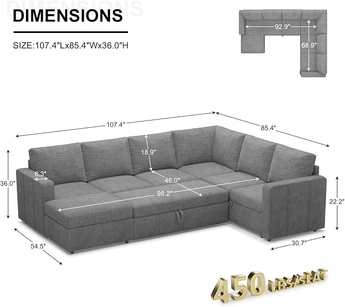 Belffin Modular Sectional Sleeper Sofa - Image 2