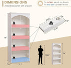 IFGET 76" Tall Arched Bookcase - Image 2