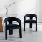 BESTANO Set of 2 Modern Velvet Fabric Upholstered Dining Chairs by BESTANO