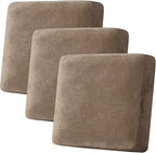 H.VERSAILTEX Velvet Stretch Couch Cushion Cover Plush Cushion Slipcover by HVERSAILTEX