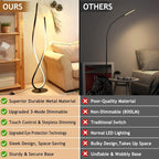 NUÜR Spiral Floor Lamp, Arched Bright Floor Lamps - Image 3