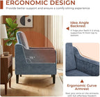 TLSUNNY Mid-Century Accent Chair, Modern Upholstered Chenille Armchair & Padded - Image 4
