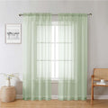Light Green Sheer Curtains 78 Inches Long 2 Panels, Modern Light Filtering by Lecloud
