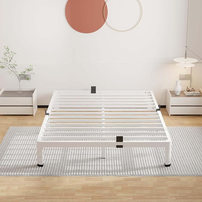 ROIL 7 Inch White Full Bed Frame - Image 6