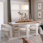 VESCASA Faux Leather Barrel Dining Chair - Image 3