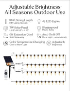 Brightech 104 FT Ambience Pro Solar Powered Outdoor LED String Lights - Image 8