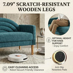 49" Small Loveseat Sofa for Small Spaces, Mid Century Modern Sofa, Linen - Image 7
