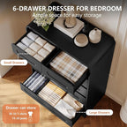 4 Piece Bedroom Set, Dresser and Nightstand Sets, Modern Wooden Large 9 Drawers - Image 5