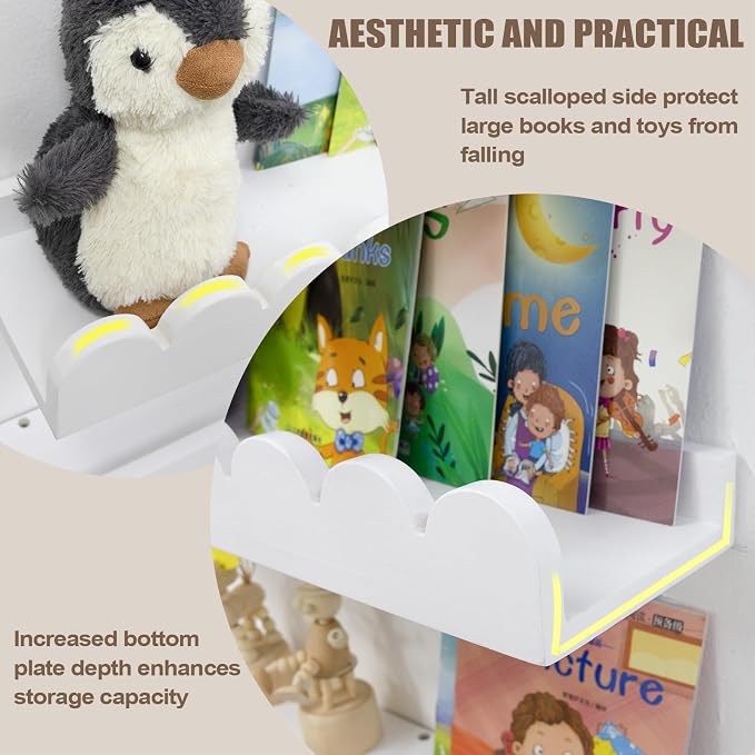 Wall Book Shelves for Bedroom Kids - Image 5