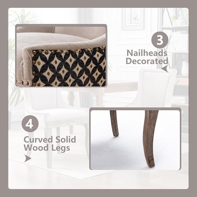 Modern Dining Chairs Set of 6, High Back Dining Chairs Side Chairs - Image 6