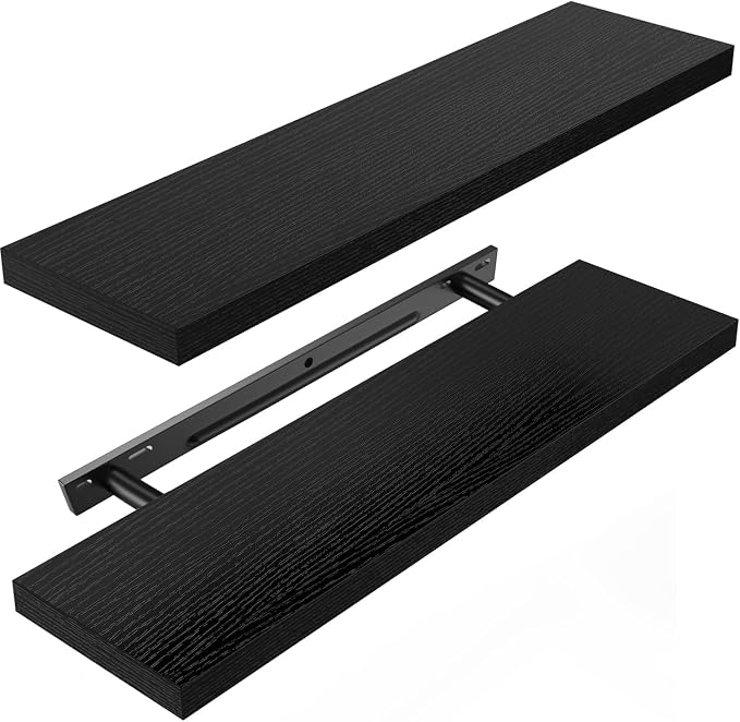 AMADA HOMEFURNISHING Floating Shelves Wall Mounted, 24 x 7 Inch Wall Shelves by AMADAHOMEFURNISHING