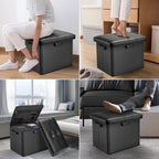 DocSafe Storage Ottoman with Lock, Fireproof Folding Ottoman Foot Rest Stool - Image 4