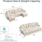 LINSY HOME Oversized Sectional Sleeper Sofa - Image 2