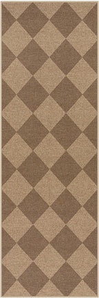 Lahome Checkered Easy Jute Outdoor Runner Rug, 2x6 Kitchen Rugs Washable | - Image 9