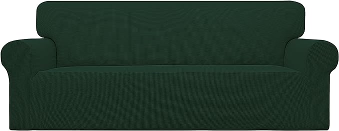 Easy-Going Stretch Oversized Sofa Couch Slipcover Washable Dark Green | 1-Piece by Easy-Going