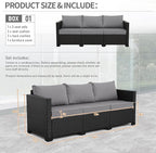Rattan Star Patio Furniture Outdoor Couch Wicker Outdoor Furniture Patio Couch - Image 3