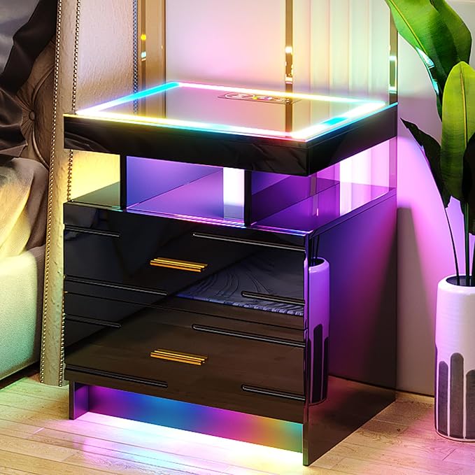 HNEBC LED Nightstand Set of 2 - Image 2