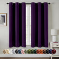 MIULEE Blackout Curtains for Bedroom 2 Panel 40 x 63 Inch Long Royal Purple | by MIULEE