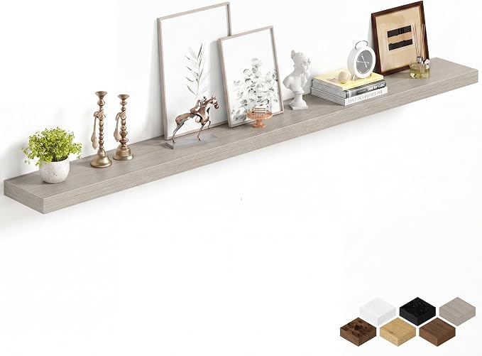 Fun Memories 67Inch Long Floating Shelves, 8 Inch Deep Shelves by FunMemories