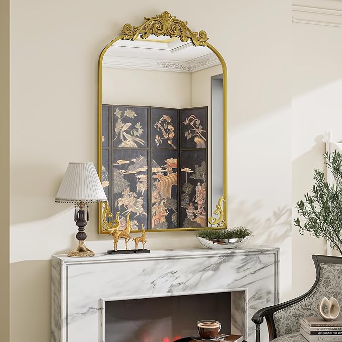 VooBang 26x38 inch Vintage Arched Bathroom Mirror - Image 7
