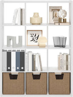 Furinno Cubicle Book Shelf, 12-Cube Bookshelf, Extra Thick Frame Reversible - Image 8