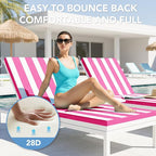 L'AGRATY Outdoor Lounge Chaise Cushion: 72x21x3 Inch Waterproof Lounge Chair - Image 3