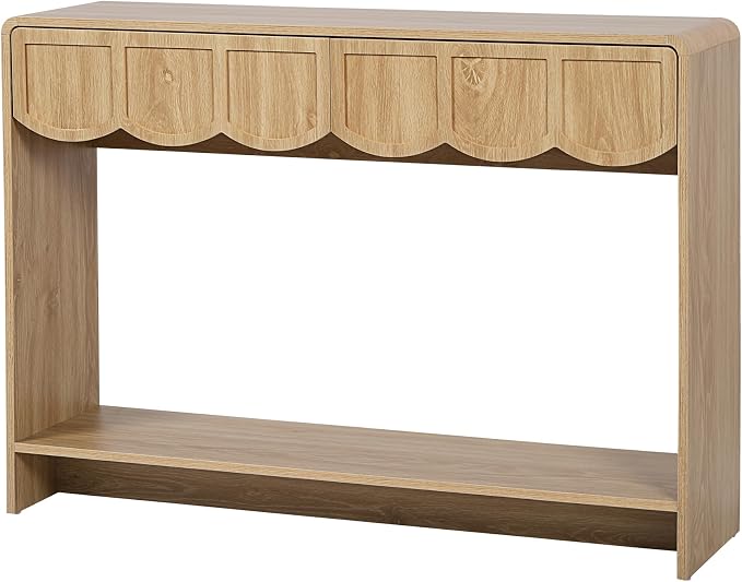 ORRD Console Table with Drawers, Mid-Century 43 Inches Narrow Entryway Table - Image 9