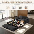 Upgrade Boneless Couch with Storage, Extra Deep&High Seat Modular Sectional - Image 4