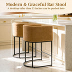 ClinQ 26" H Counter Height Bar Stools Set of 1, Modern Barrel Counter Stools - Image 4