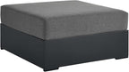 Modway Tahoe Aluminum Ottoman in Gray Charcoal by Modway