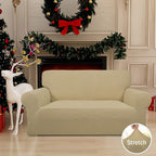 Easy-Going Stretch Loveseat Couch Covers Washable Beige | 1-Piece Loveseat - Image 2
