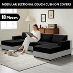 UNBBRRL 10 Pieces Stretch Sofa Cushion Covers - Image 6