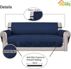 Easy-Going Reversible Couch Cover, 2 Cushion Sofa, Water Resistant Mat - Image 3
