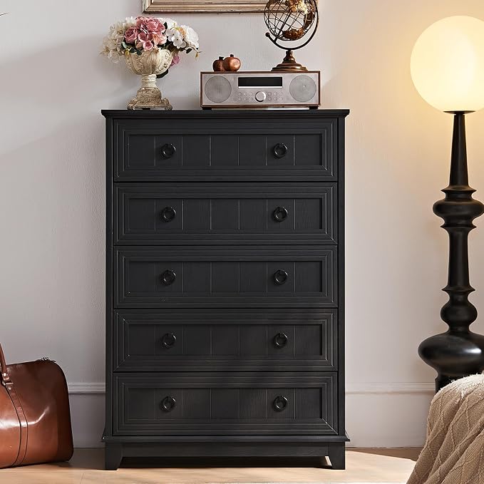 Joaxswe Farmhouse 5 Drawer Dresser - Image 6