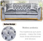 WinJoy 84 Inch Velvet Sofa Set for Living Room, 3 Seat Modern & Luxury - Image 4