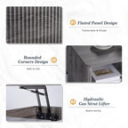 LYNCOHOME Fluted Lift Top Coffee Table - Image 4
